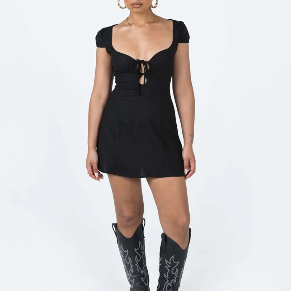 Mini black dress princess polly